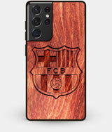 Best Wood FC Barcelona Galaxy S21 Ultra Case - Custom Engraved Cover - Engraved In Nature