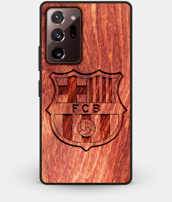 Best Custom Engraved Wood FC Barcelona Note 20 Ultra Case - Engraved In Nature