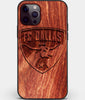 Custom Carved Wood FC Dallas iPhone 12 Pro Max Case | Personalized Mahogany Wood FC Dallas Cover, Birthday Gift, Gifts For Him, Monogrammed Gift For Fan | by Engraved In Nature