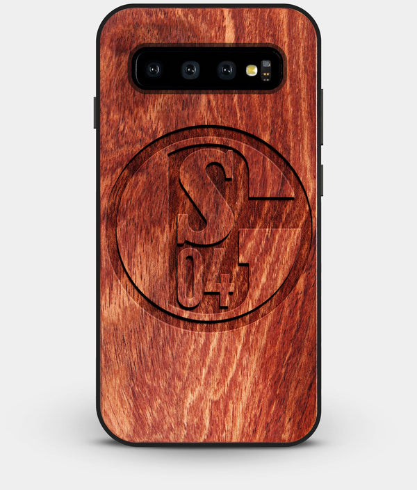 Best Custom Engraved Wood FC Schalke 04 Galaxy S10 Case - Engraved In Nature