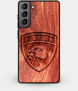 Best Wood Florida Panthers Galaxy S21 Case - Custom Engraved Cover - Engraved In Nature