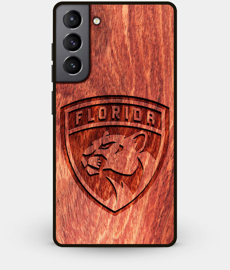 Best Wood Florida Panthers Galaxy S21 Case - Custom Engraved Cover - Engraved In Nature