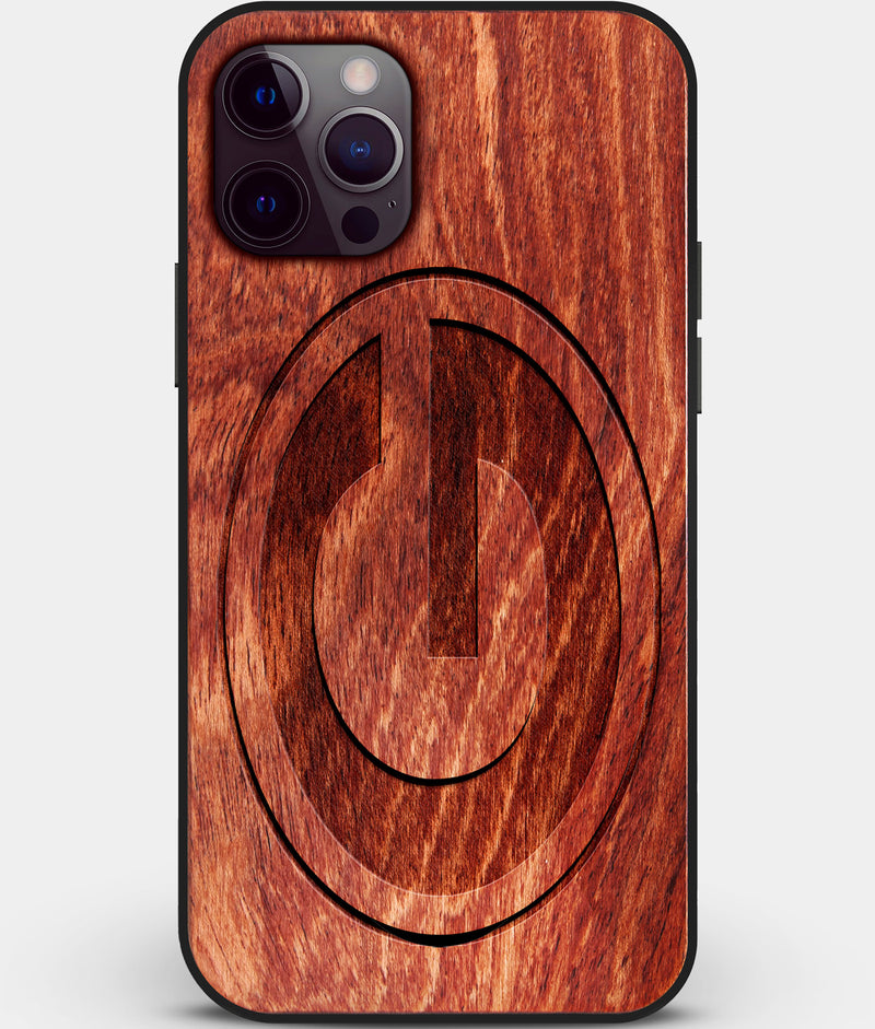 Custom Carved Wood Green Bay Packers iPhone 12 Pro Case | Personalized Mahogany Wood Green Bay Packers Cover, Birthday Gift, Gifts For Him, Monogrammed Gift For Fan | by Engraved In Nature