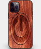 Custom Carved Wood Green Bay Packers iPhone 12 Pro Case | Personalized Mahogany Wood Green Bay Packers Cover, Birthday Gift, Gifts For Him, Monogrammed Gift For Fan | by Engraved In Nature