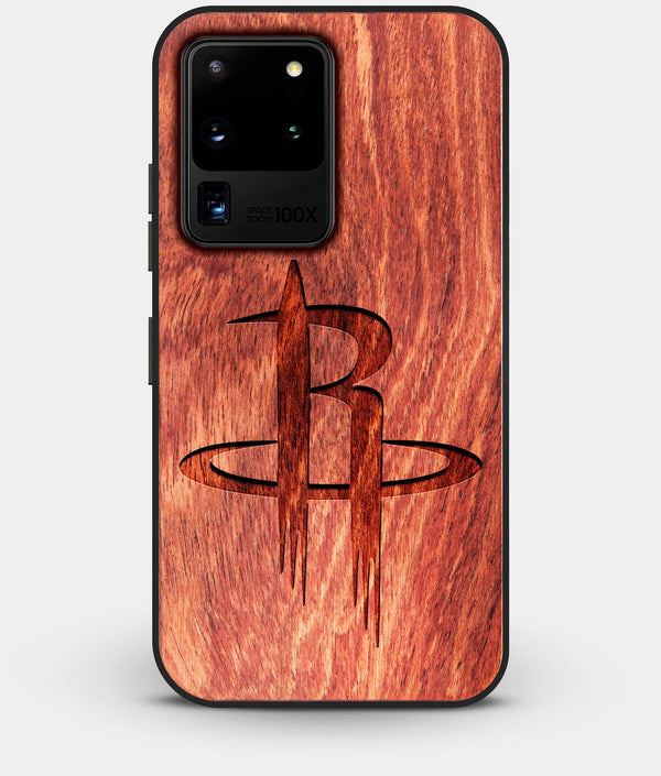 Best Custom Engraved Wood Houston Rockets Galaxy S20 Ultra Case - Engraved In Nature