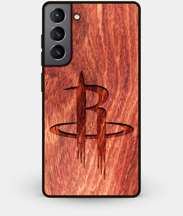 Best Wood Houston Rockets Galaxy S21 Plus Case - Custom Engraved Cover - Engraved In Nature