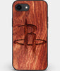 Best Custom Engraved Wood Houston Rockets iPhone SE Case - Engraved In Nature