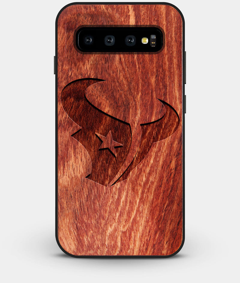 Best Custom Engraved Wood Houston Texans Galaxy S10 Case - Engraved In Nature