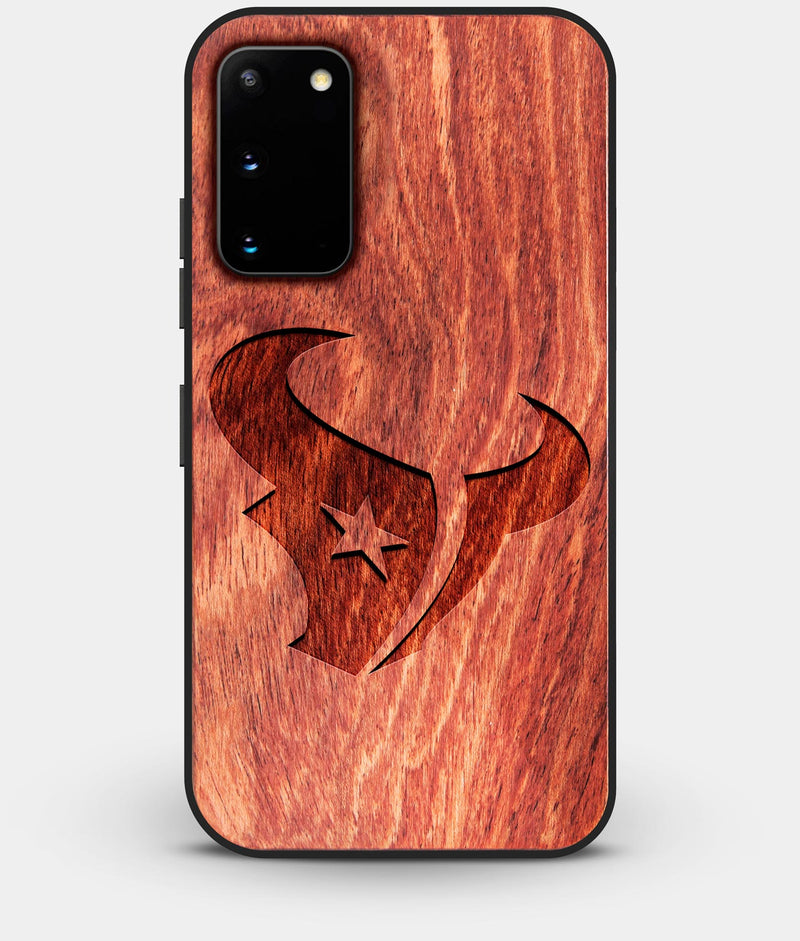 Best Wood Houston Texans Galaxy S20 FE Case - Custom Engraved Cover - Engraved In Nature