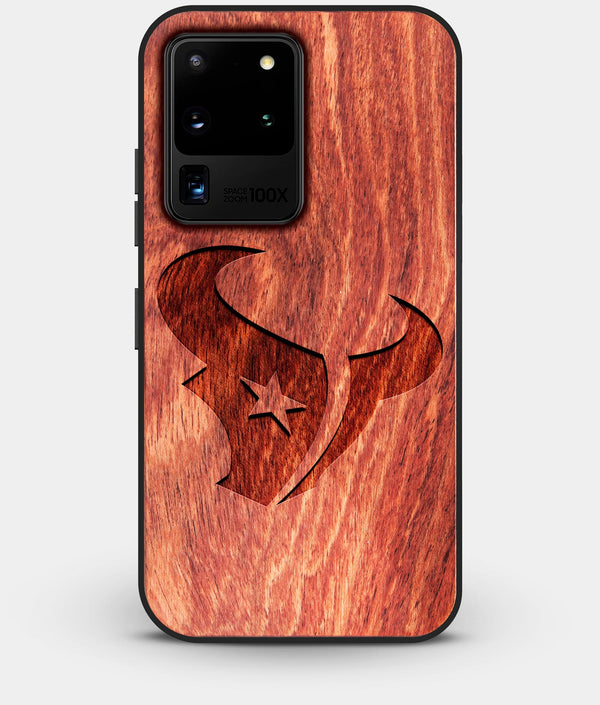 Best Custom Engraved Wood Houston Texans Galaxy S20 Ultra Case - Engraved In Nature