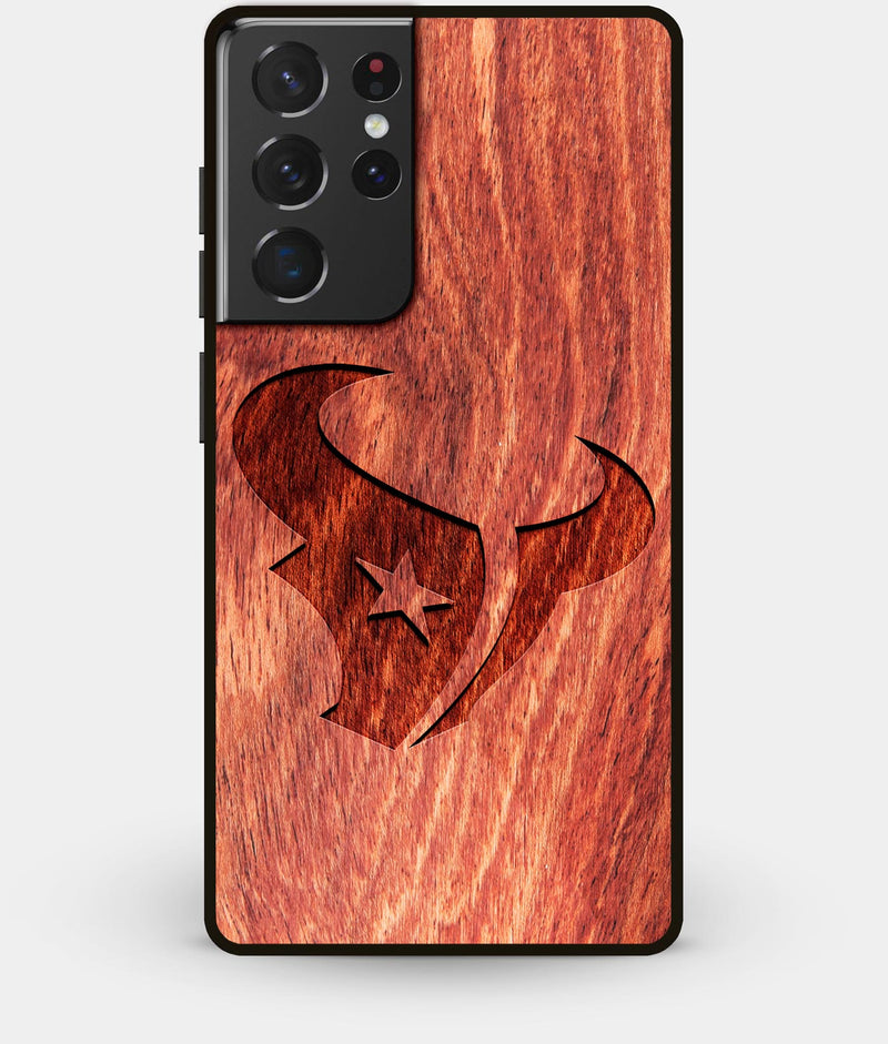 Best Wood Houston Texans Galaxy S21 Ultra Case - Custom Engraved Cover - Engraved In Nature