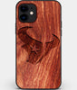 Custom Carved Wood Houston Texans iPhone 12 Case | Personalized Mahogany Wood Houston Texans Cover, Birthday Gift, Gifts For Him, Monogrammed Gift For Fan | by Engraved In Nature