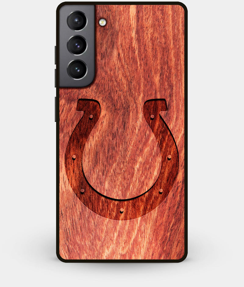 Best Wood Indianapolis Colts Galaxy S21 Case - Custom Engraved Cover - Engraved In Nature