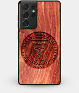 Best Wood Inter Miami CF Galaxy S21 Ultra Case - Custom Engraved Cover - Engraved In Nature