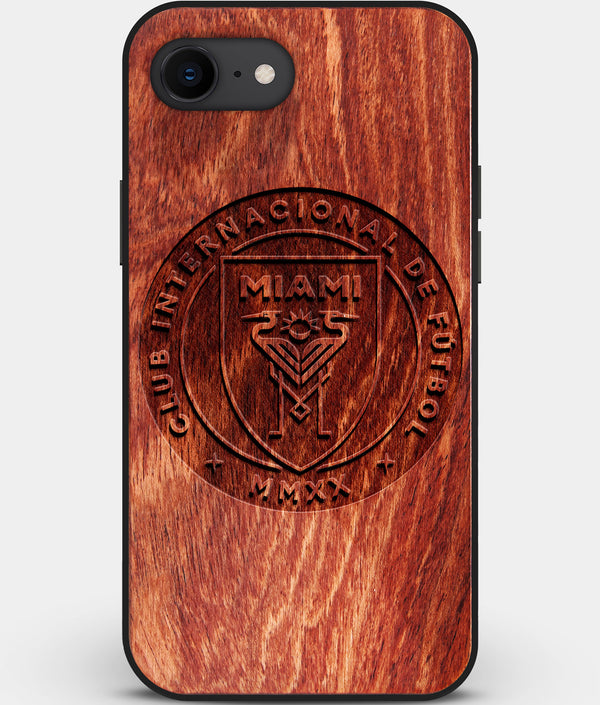 Best Custom Engraved Wood Inter Miami CF iPhone SE Case - Engraved In Nature