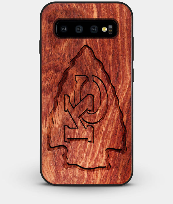 Best Custom Engraved Wood Kansas City Chiefs Galaxy S10 Case - Engraved In Nature