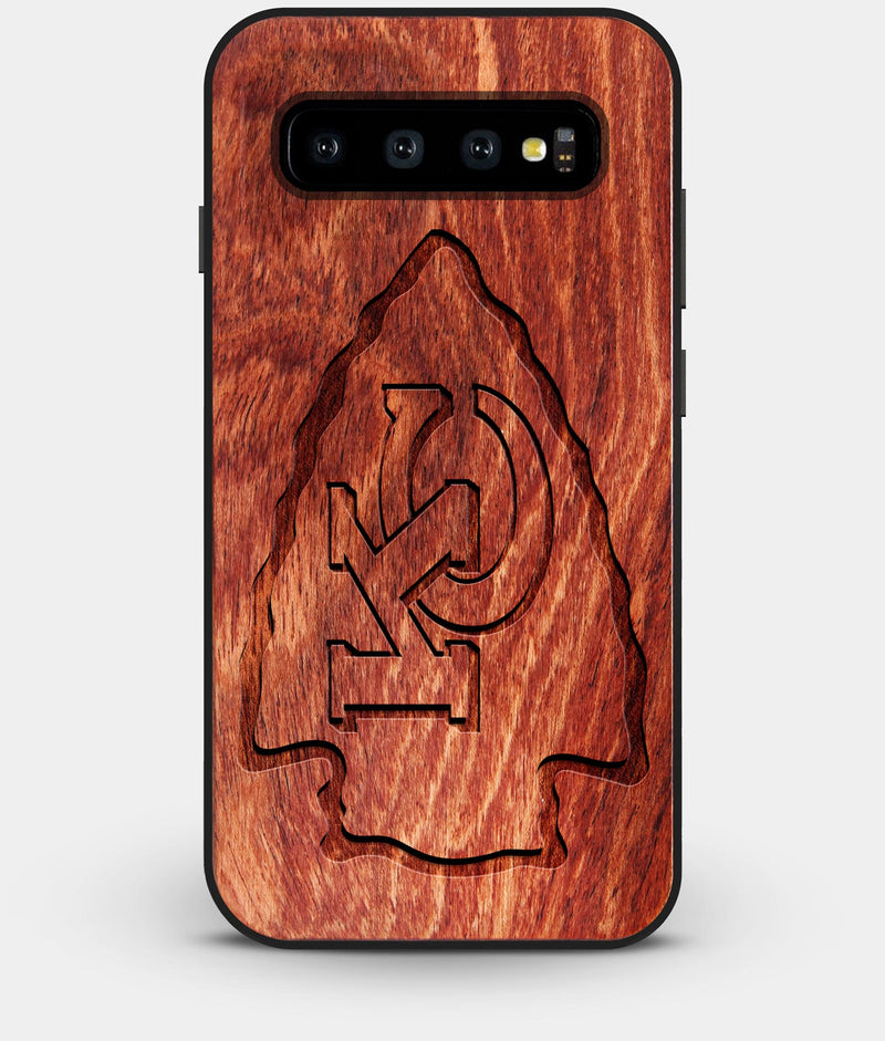 Best Custom Engraved Wood Kansas City Chiefs Galaxy S10 Plus Case - Engraved In Nature