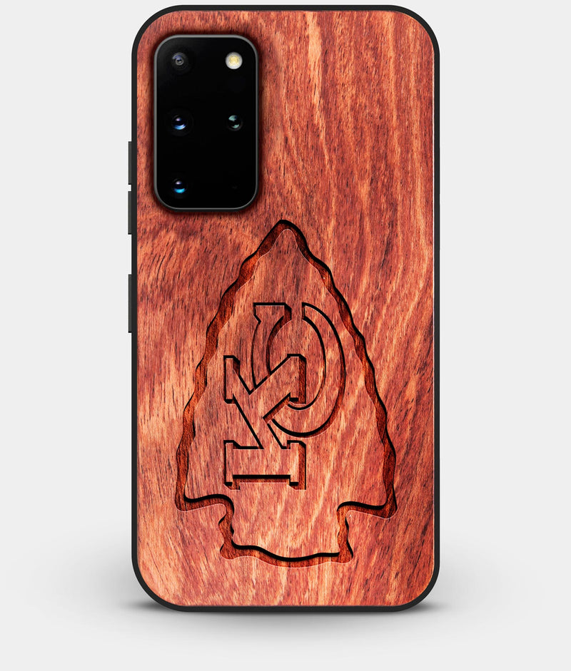 Best Custom Engraved Wood Kansas City Chiefs Galaxy S20 Plus Case - Engraved In Nature