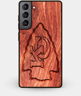 Best Wood Kansas City Chiefs Galaxy S21 Case - Custom Engraved Cover - Engraved In Nature