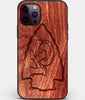 Custom Carved Wood Kansas City Chiefs iPhone 12 Pro Case | Personalized Mahogany Wood Kansas City Chiefs Cover, Birthday Gift, Gifts For Him, Monogrammed Gift For Fan | by Engraved In Nature