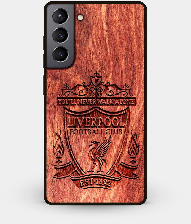 Best Wood Liverpool F.C. Galaxy S21 Plus Case - Custom Engraved Cover - Engraved In Nature