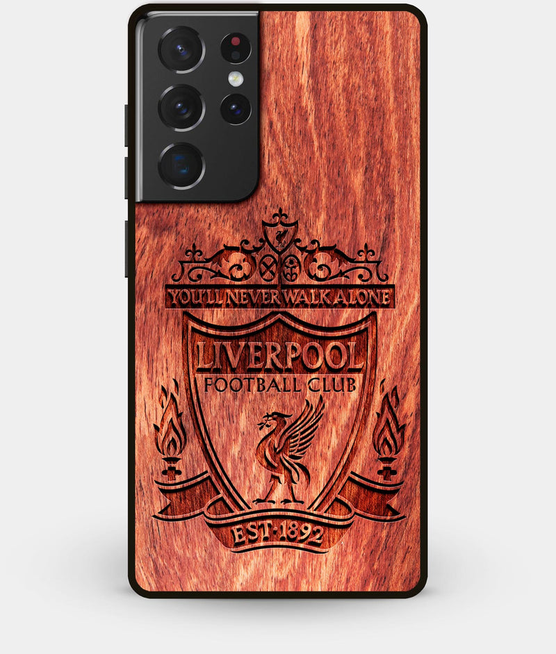 Best Wood Liverpool F.C. Galaxy S21 Ultra Case - Custom Engraved Cover - Engraved In Nature