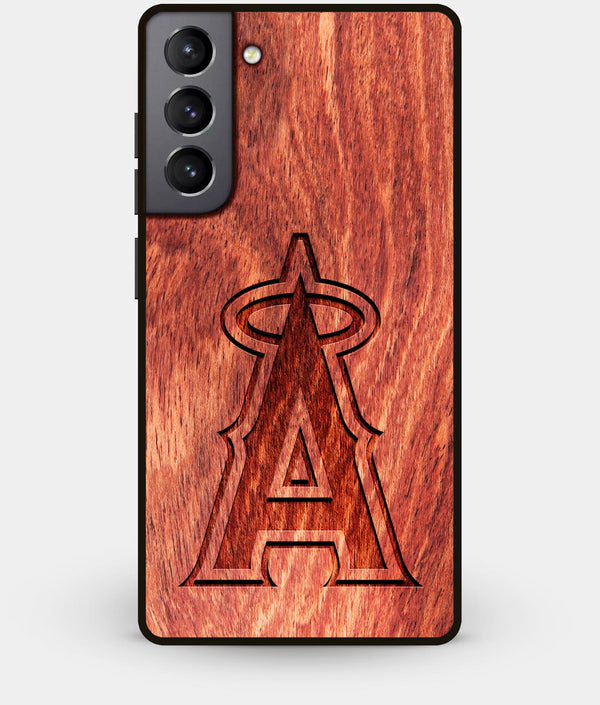 Best Wood Los Angeles Angels Galaxy S21 Plus Case - Custom Engraved Cover - Engraved In Nature