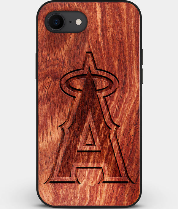 Best Custom Engraved Wood Los Angeles Angels iPhone SE Case - Engraved In Nature