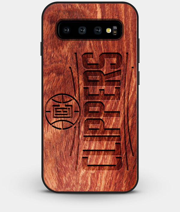 Best Custom Engraved Wood Los Angeles Clippers Galaxy S10 Plus Case - Engraved In Nature