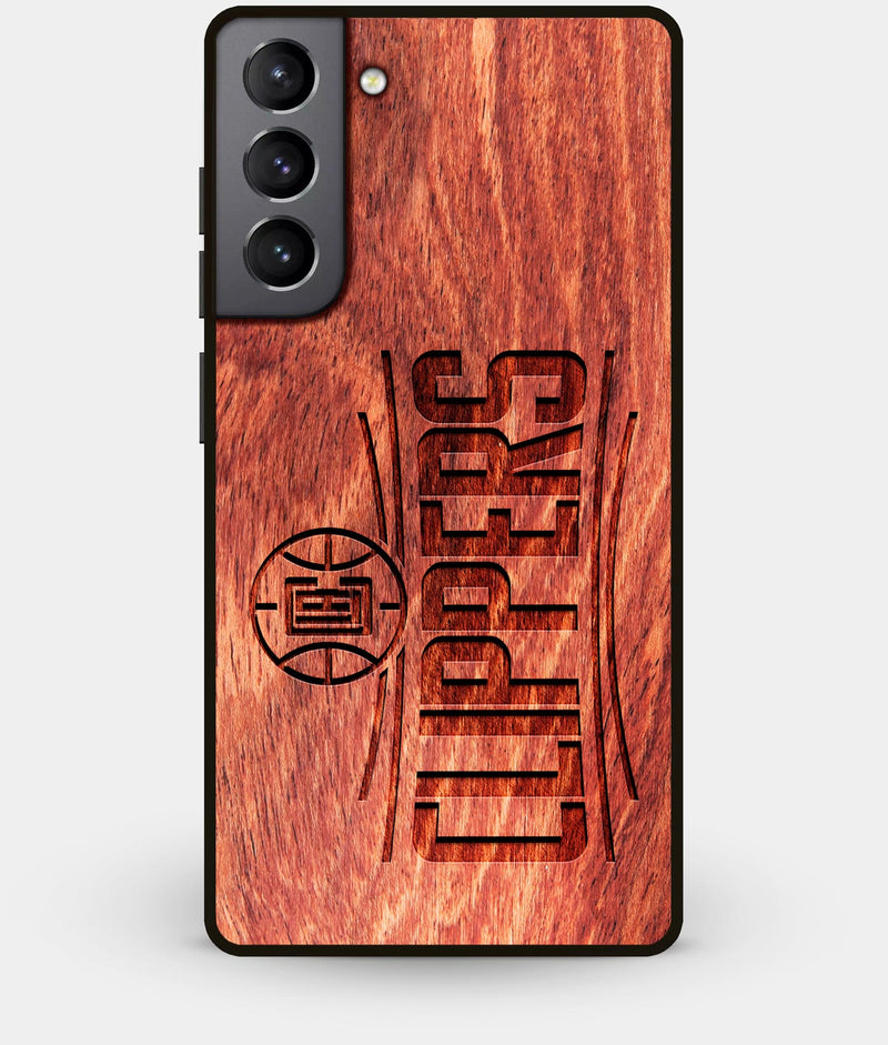Best Wood Los Angeles Clippers Galaxy S21 Case - Custom Engraved Cover - Engraved In Nature