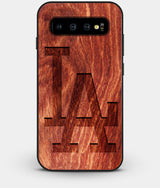 Best Custom Engraved Wood Los Angeles Dodgers Galaxy S10 Case Classic - Engraved In Nature