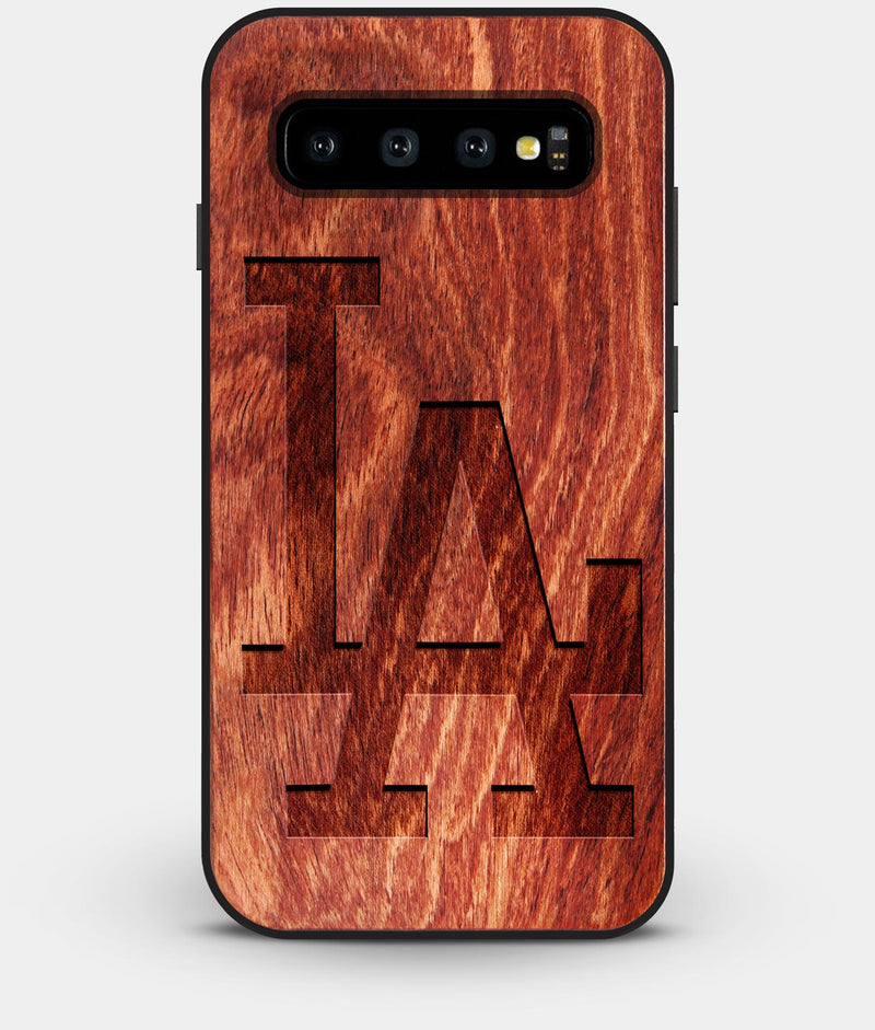 Best Custom Engraved Wood Los Angeles Dodgers Galaxy S10 Plus Case Classic - Engraved In Nature