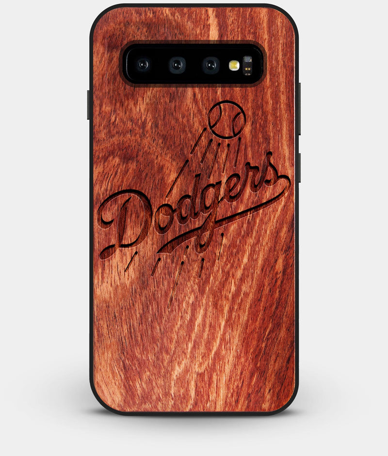 Best Custom Engraved Wood Los Angeles Dodgers Galaxy S10 Plus Case - Engraved In Nature