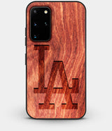 Best Custom Engraved Wood Los Angeles Dodgers Galaxy S20 Plus Case Classic - Engraved In Nature