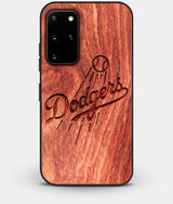 Best Custom Engraved Wood Los Angeles Dodgers Galaxy S20 Plus Case - Engraved In Nature
