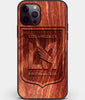 Custom Carved Wood Los Angeles FC iPhone 12 Pro Case | Personalized Mahogany Wood Los Angeles FC Cover, Birthday Gift, Gifts For Him, Monogrammed Gift For Fan | by Engraved In Nature
