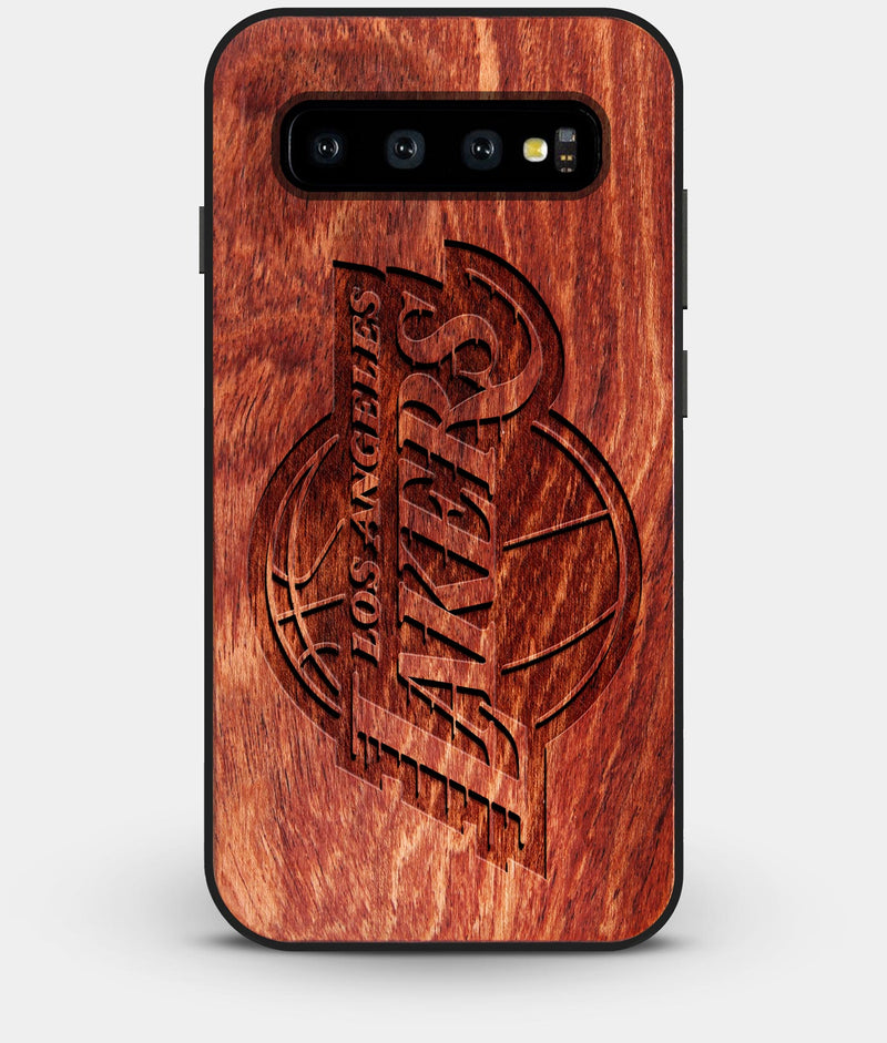 Best Custom Engraved Wood Los Angeles Lakers Galaxy S10 Case - Engraved In Nature