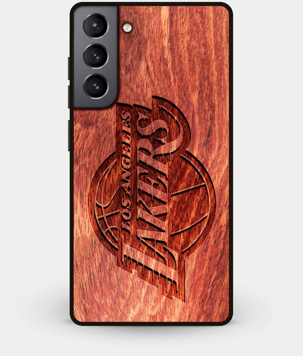 Best Wood Los Angeles Lakers Galaxy S21 Plus Case - Custom Engraved Cover - Engraved In Nature