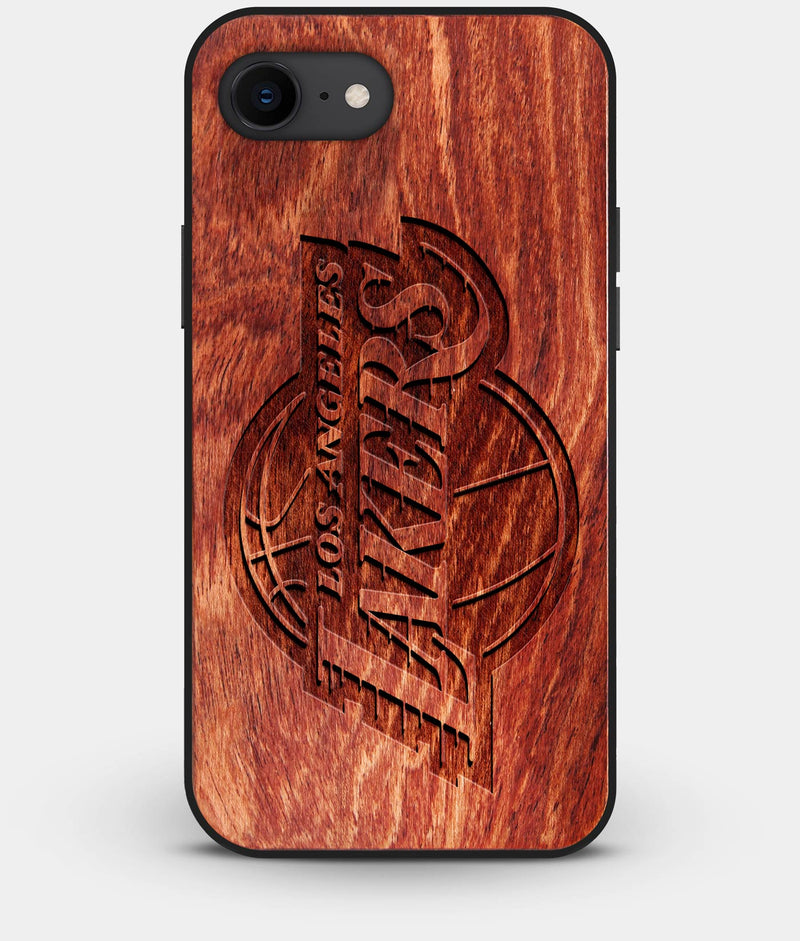 Best Custom Engraved Wood Los Angeles Lakers iPhone 8 Case - Engraved In Nature