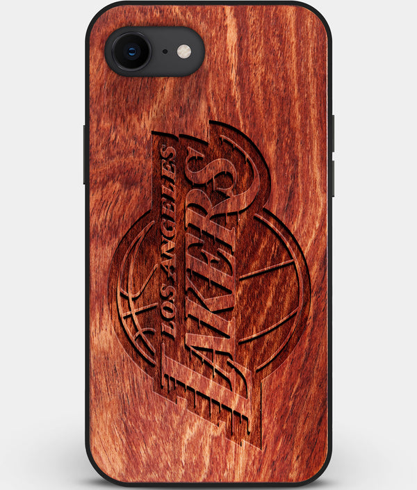 Best Custom Engraved Wood Los Angeles Lakers iPhone SE Case - Engraved In Nature