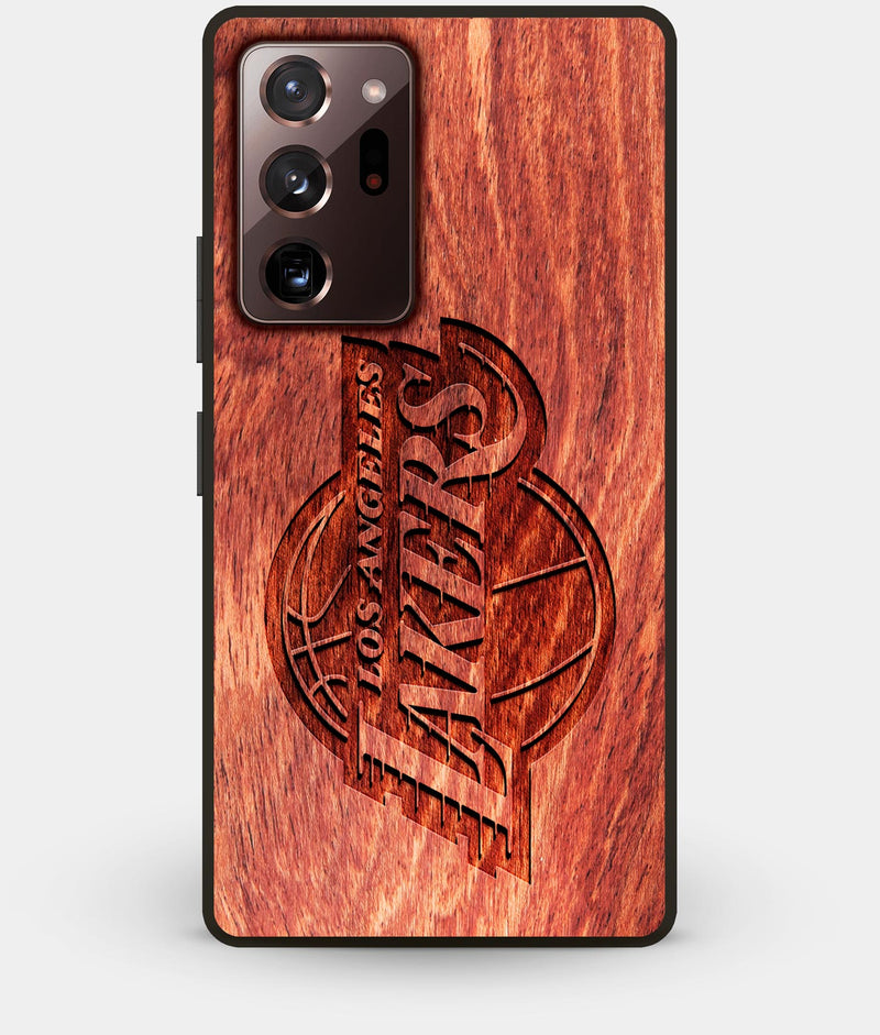 Best Custom Engraved Wood Los Angeles Lakers Note 20 Ultra Case - Engraved In Nature