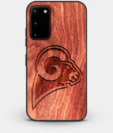 Best Wood Los Angeles Rams Galaxy S20 FE Case - Custom Engraved Cover - Engraved In Nature