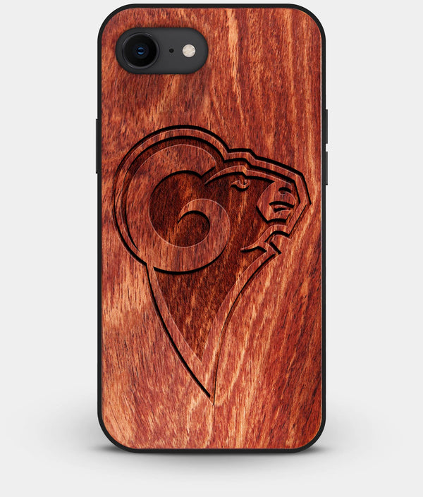 Best Custom Engraved Wood Los Angeles Rams iPhone 8 Case - Engraved In Nature
