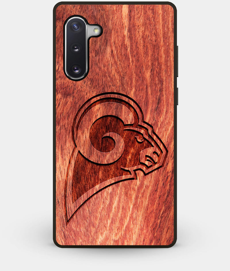 Best Custom Engraved Wood Los Angeles Rams Note 10 Case - Engraved In Nature