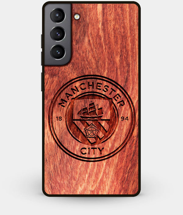 Best Wood Manchester City F.C. Galaxy S21 Case - Custom Engraved Cover - Engraved In Nature