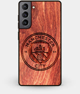Best Wood Manchester City F.C. Galaxy S21 Plus Case - Custom Engraved Cover - Engraved In Nature