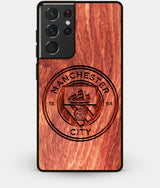 Best Wood Manchester City F.C. Galaxy S21 Ultra Case - Custom Engraved Cover - Engraved In Nature
