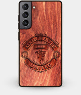 Best Wood Manchester United F.C. Galaxy S21 Case - Custom Engraved Cover - Engraved In Nature