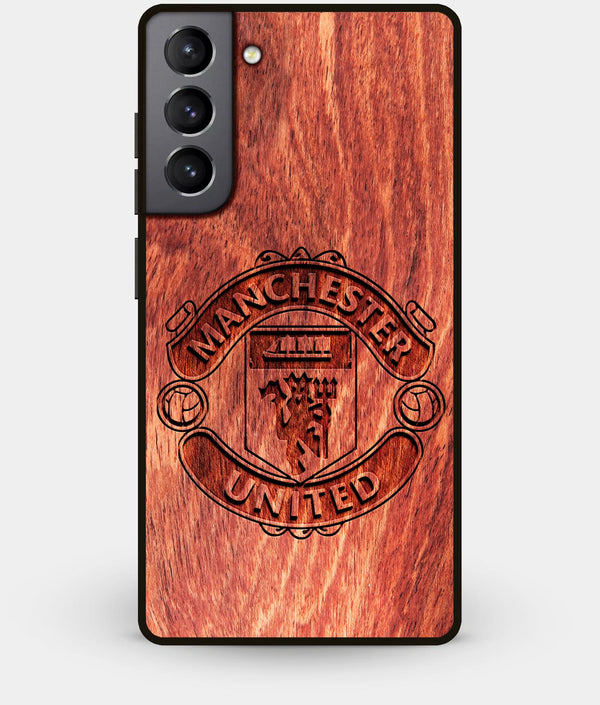 Best Wood Manchester United F.C. Galaxy S21 Plus Case - Custom Engraved Cover - Engraved In Nature