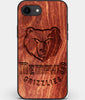 Best Custom Engraved Wood Memphis Grizzlies iPhone SE Case - Engraved In Nature